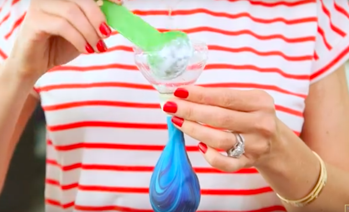 diy stress ball with balloon and cornstarch
