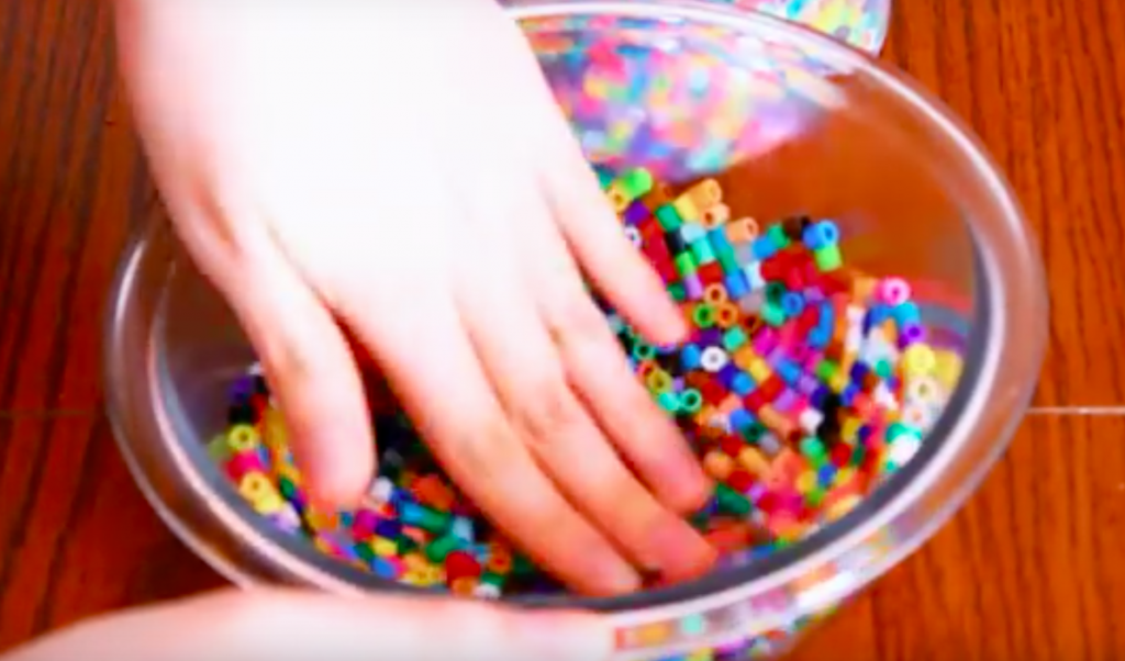 She Puts Perler Beads In A Bowl And Then Bakes Them In The Oven