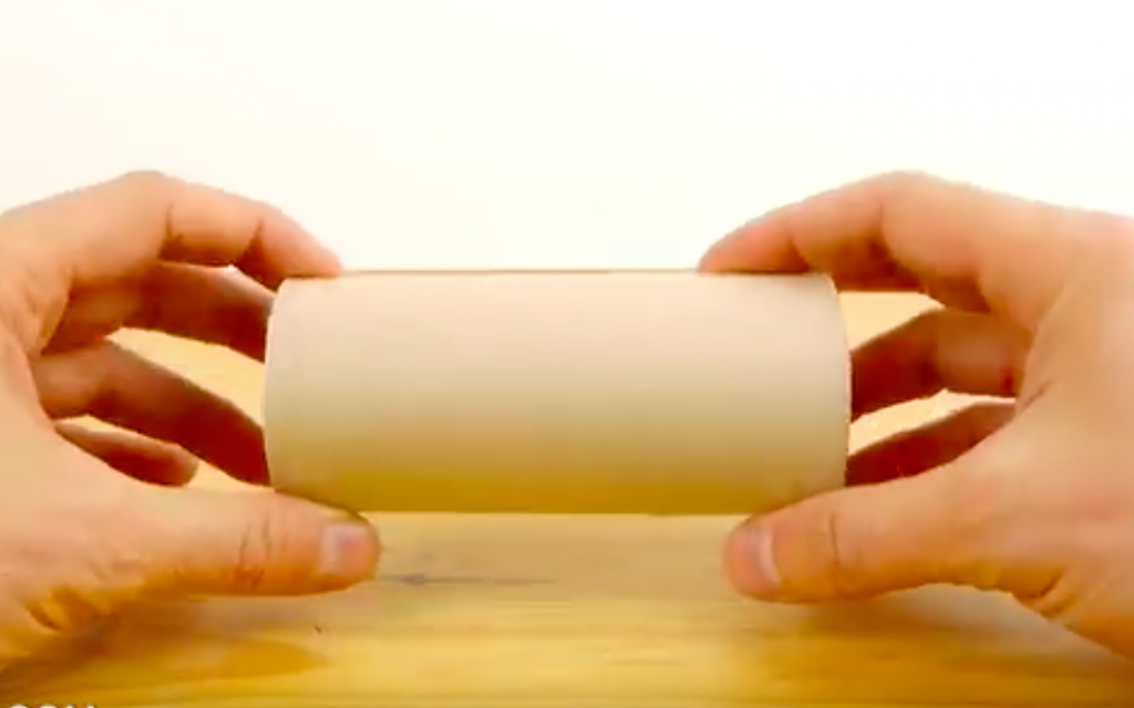 Watch How He Wraps A Gift With Beautifully With A Toilet Paper Roll