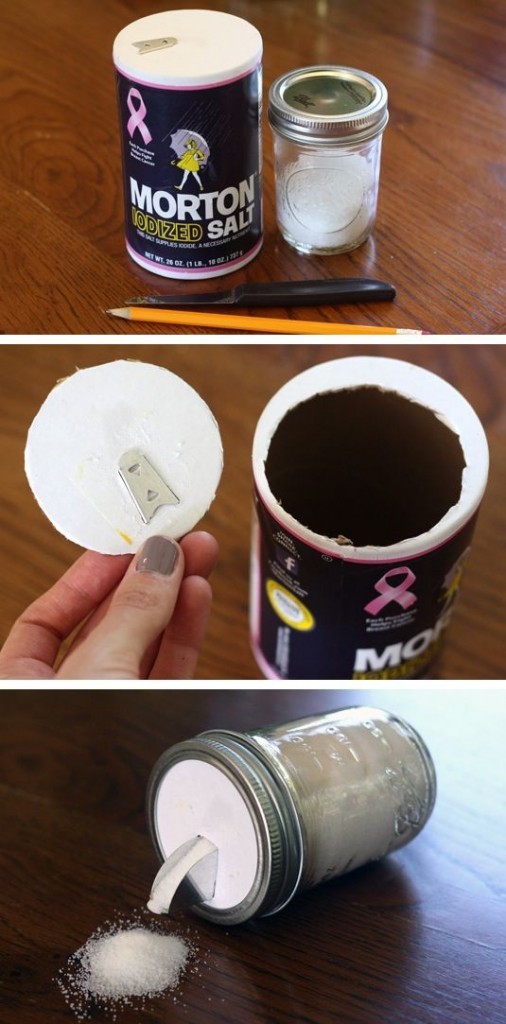 20-Of-The-Best-Mason-Jar-Projects-Easily-turn-a-mason-jar-into-a-salt-or-sugar-dispenser-3