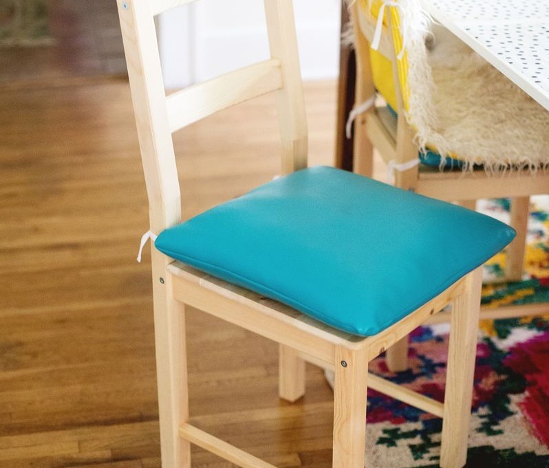 She Elevated and Upgraded Her Simple Wooden Dining Chairs With