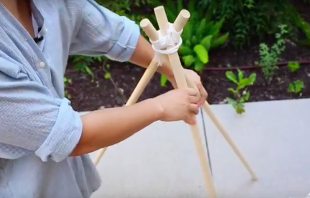 She Ties These Three Dowels Together To Make Something Your Best Friend Will Love and Use