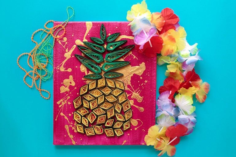 DIY-Pineapple-wall-art-craft