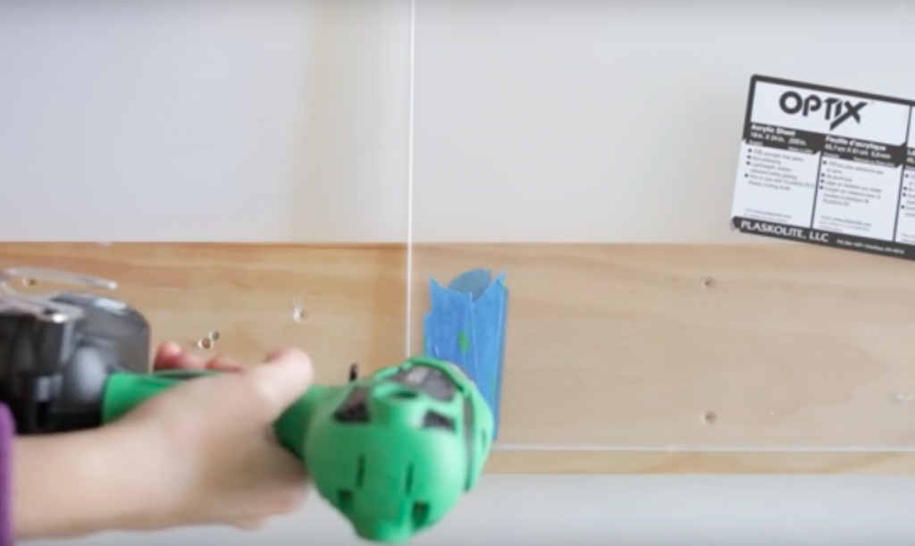 They Drill Holes In An Acrylic Slab And When It Goes Up On The Wall